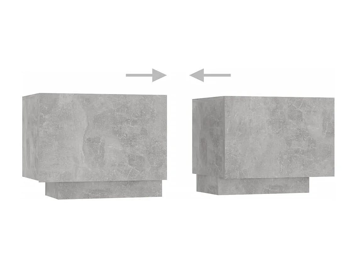 Meuble TV avec lumières LED Gris béton 180x35x40 cm