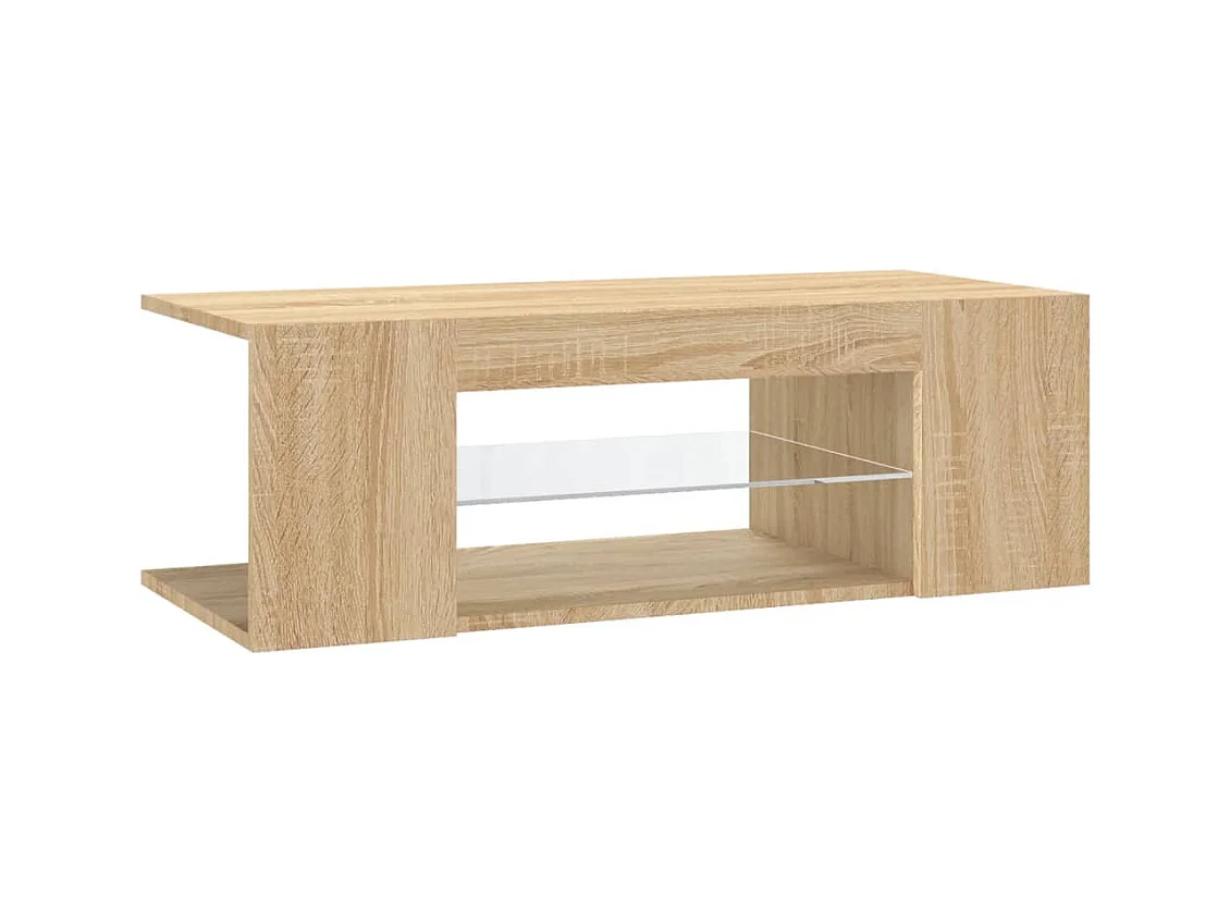 Meuble TV avec lumières LED chêne sonoma 90x39x30 cm