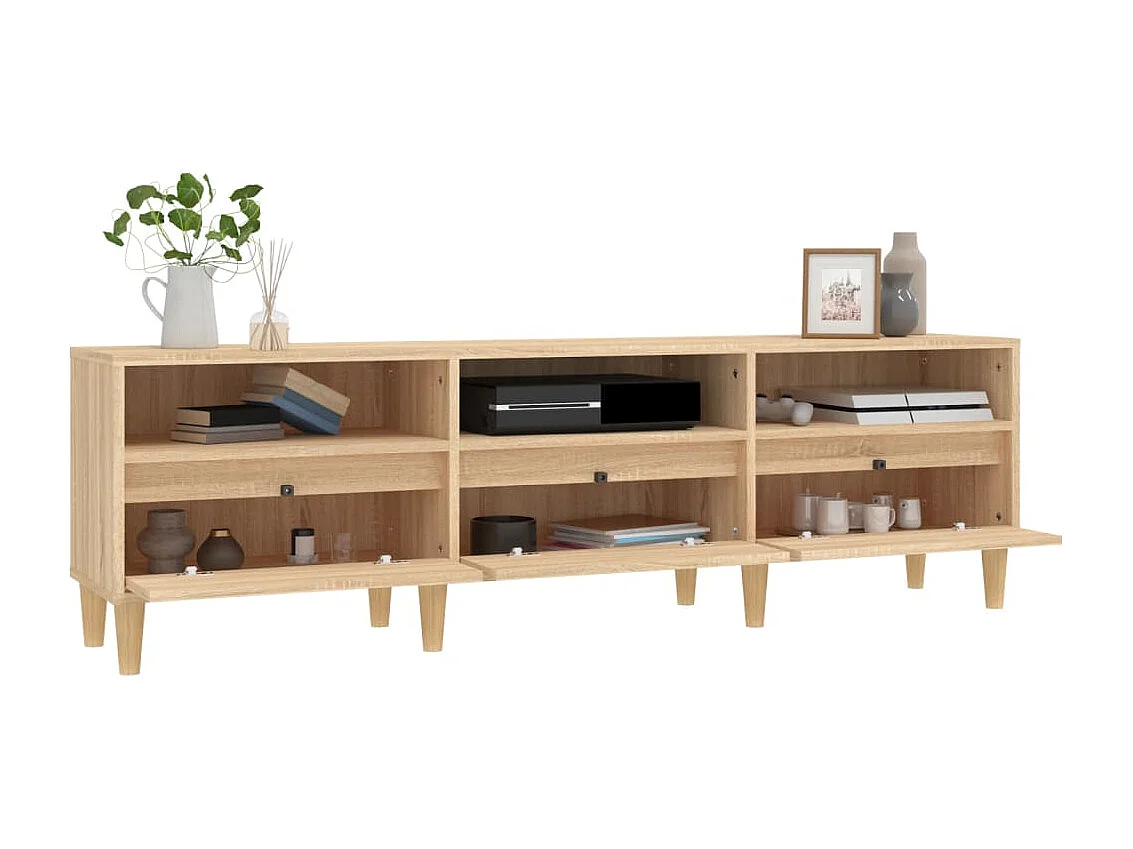Meuble TV chêne sonoma 150x30x44,5 cm bois d'ingénierie