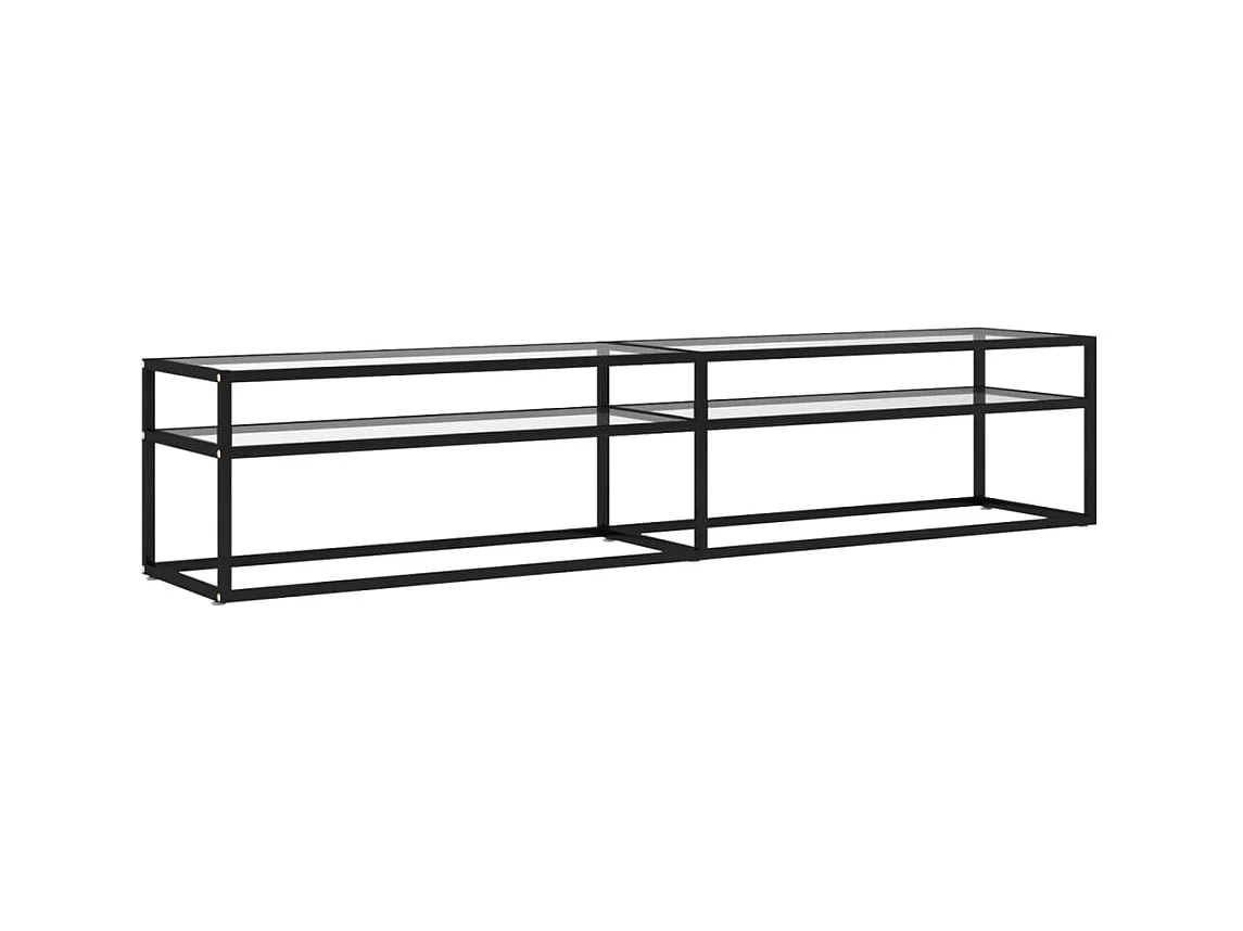 Meuble TV Transparent 200x40x40,5 cm Verre trempé
