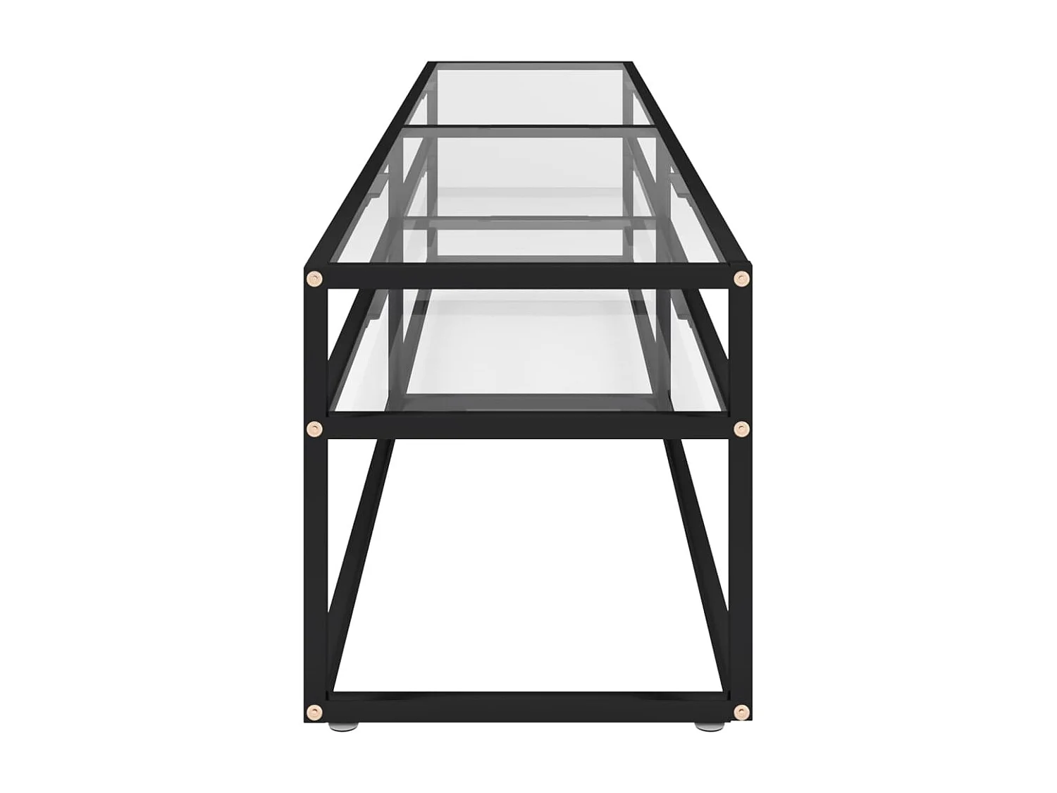 Mueble para TV vidrio templado transparente 200x40x40,5 cm