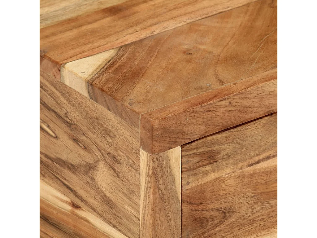 Tv-meubel (118-200) x 30 x 40 cm massief acaciahout