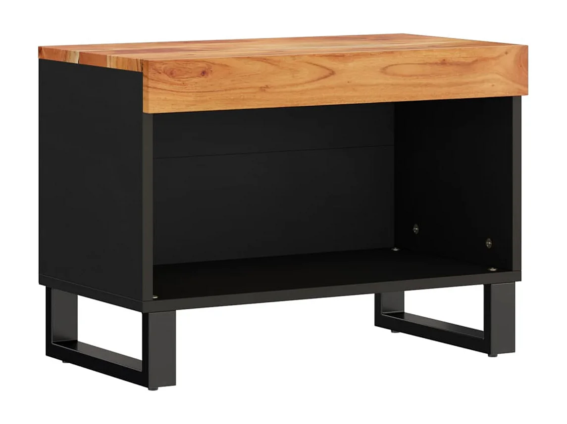 Mueble de TV madera maciza de acacia 60x33x43,5 cm