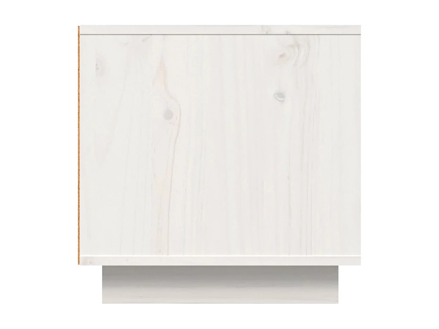 Mueble de TV madera maciza de pino blanco 140x40x40 cm