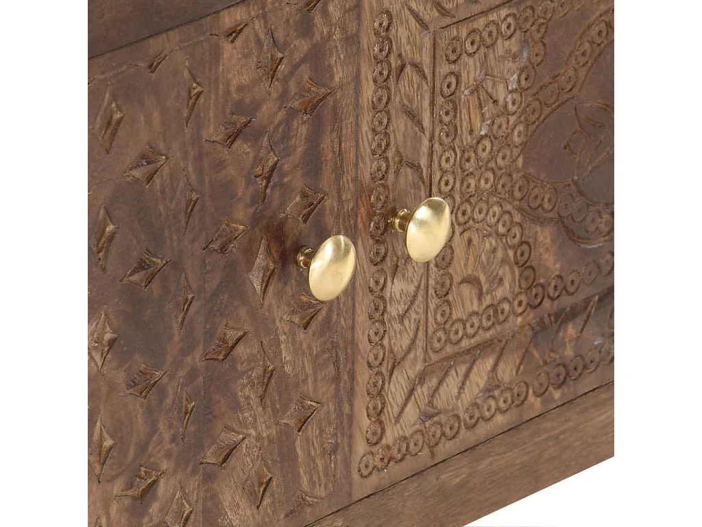 Meuble TV 138x30x46 cm Bois massif de manguier