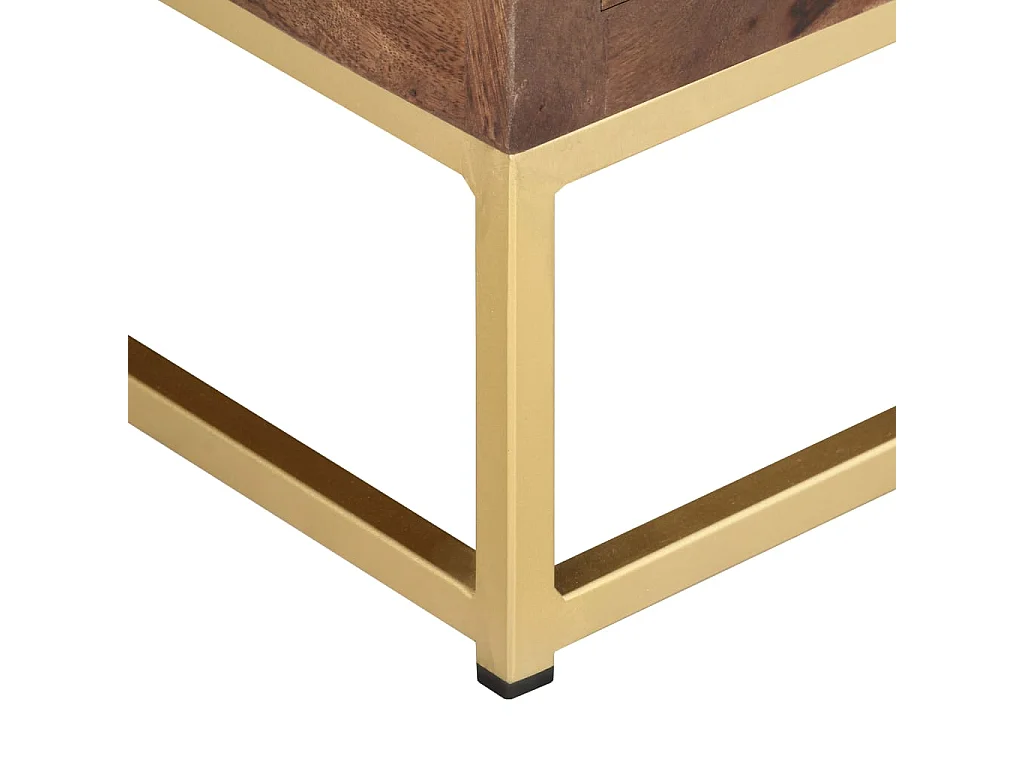 Meuble TV 138x30x46 cm Bois massif de manguier