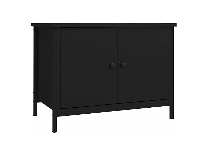 Móvel para TV c/ portas 60x35x45 cm derivados de madeira preto