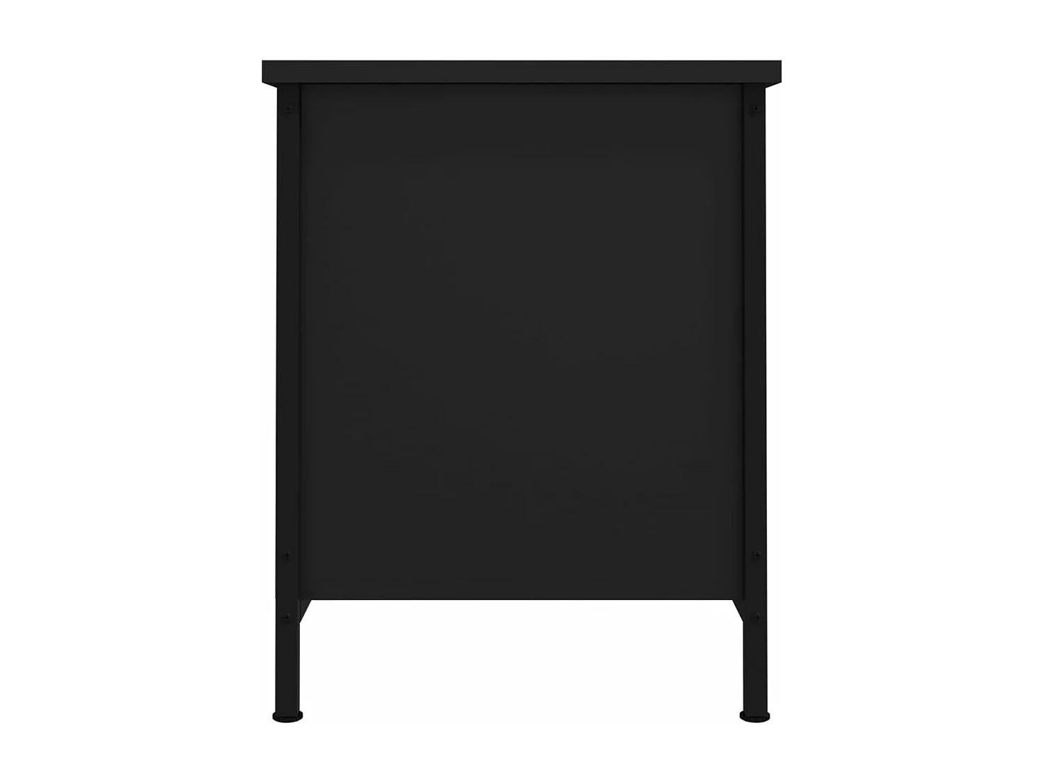 Meuble TV avec portes noir 60x35x45 cm bois d'ingénierie