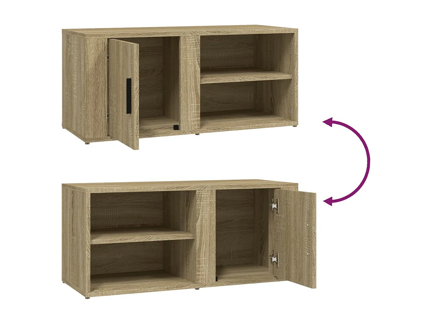 Meubles TV 2 pièces Chêne sonoma 80x31,5x36 cm Bois d'ingénierie