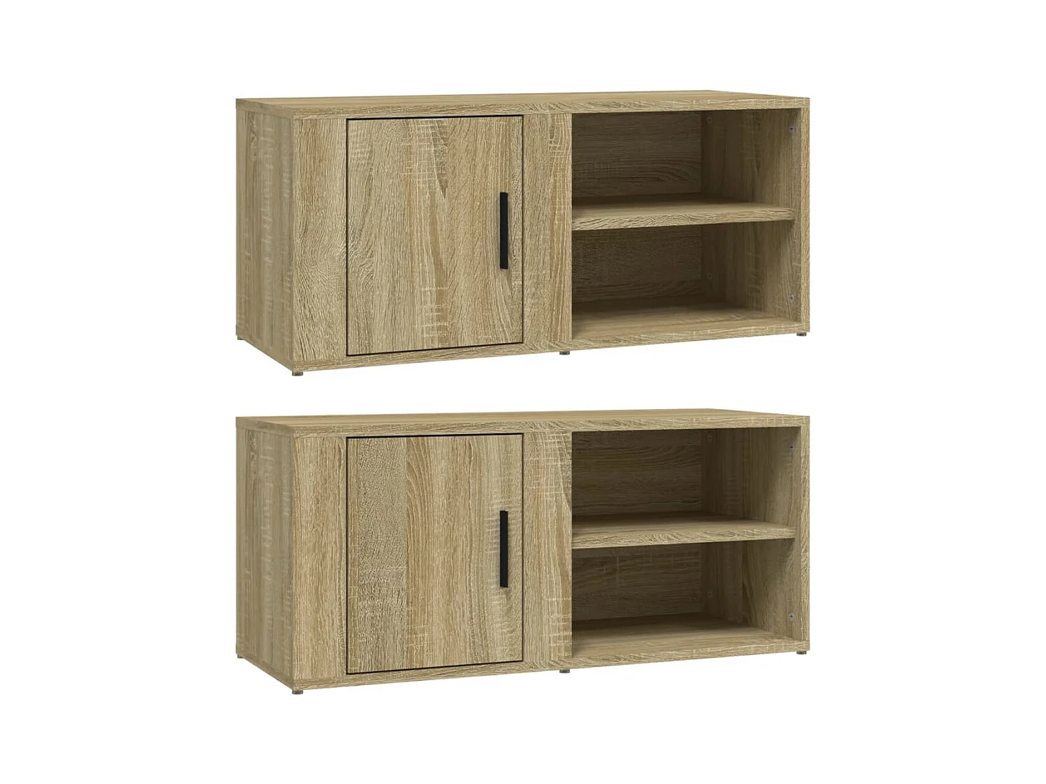 Móveis TV 2 peças 80x31,5x36 cm derivados madeira carvalho sonoma
