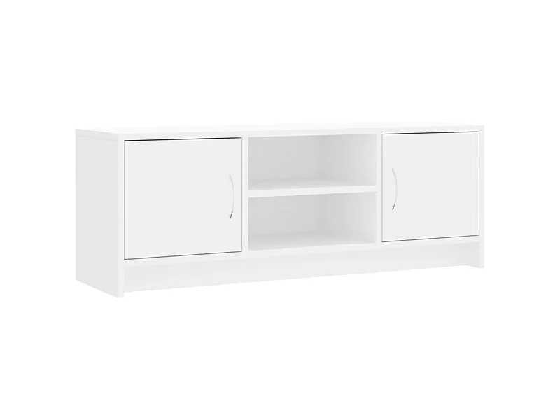 Meuble TV blanc 102x30x37,5 cm bois d'ingénierie