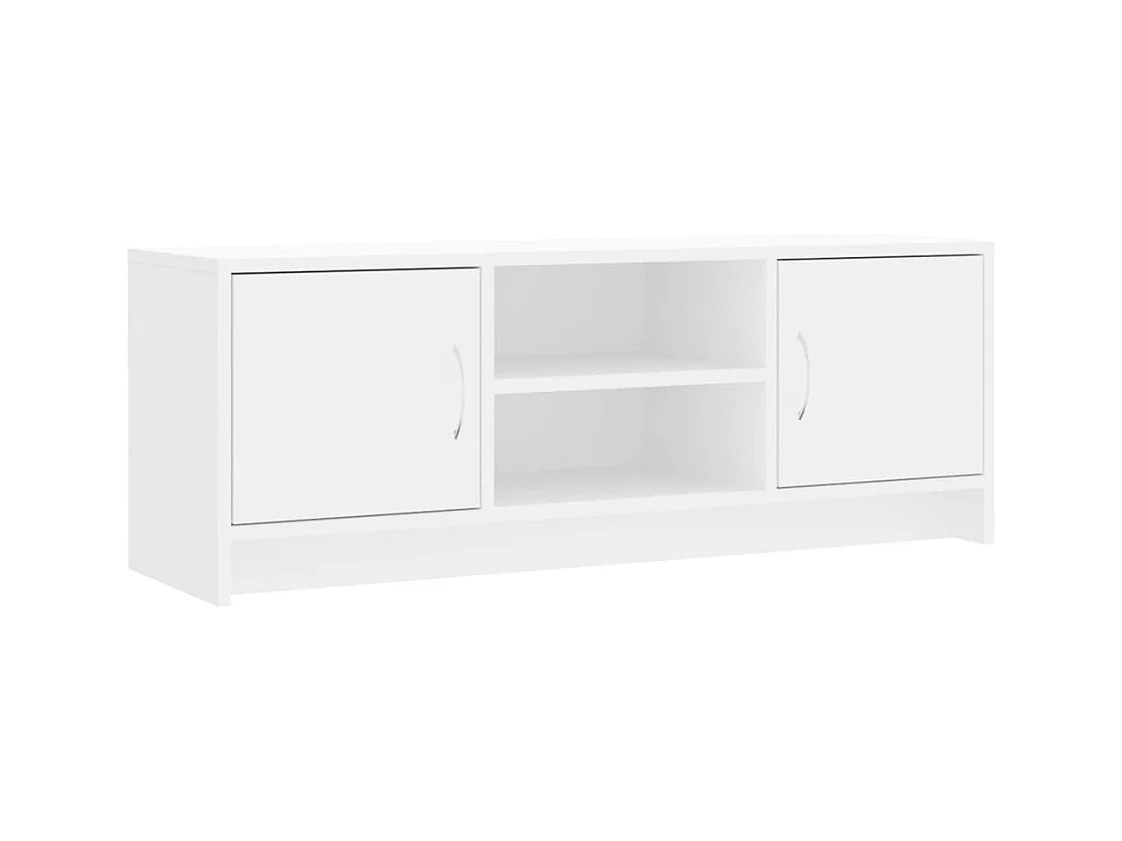 Meuble TV blanc 102x30x37,5 cm bois d'ingénierie