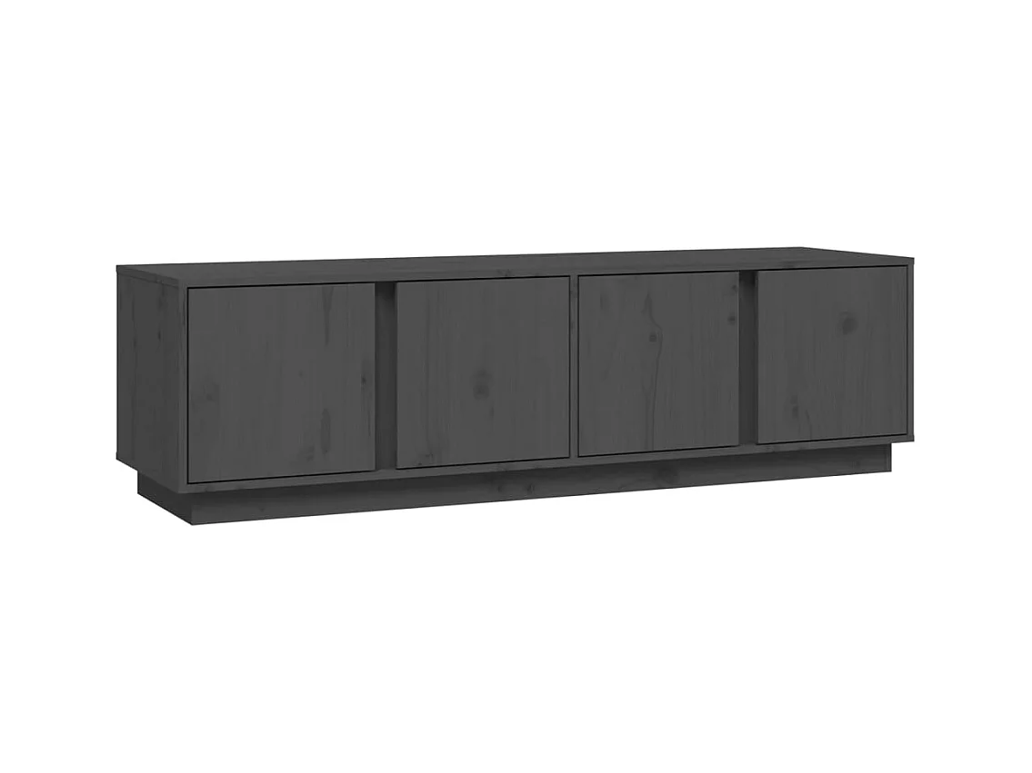 Meuble TV Gris 140x40x40 cm Bois de pin massif
