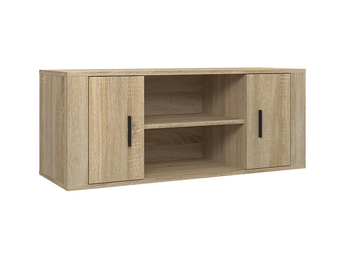 Meuble TV Chêne sonoma 100x35x40 cm Bois d'ingénierie