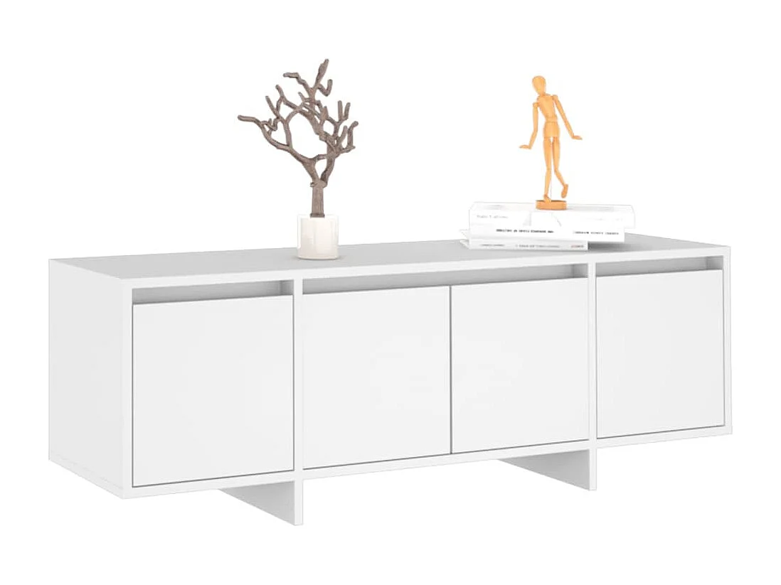 Meuble TV Blanc 120x30x40,5 cm Aggloméré