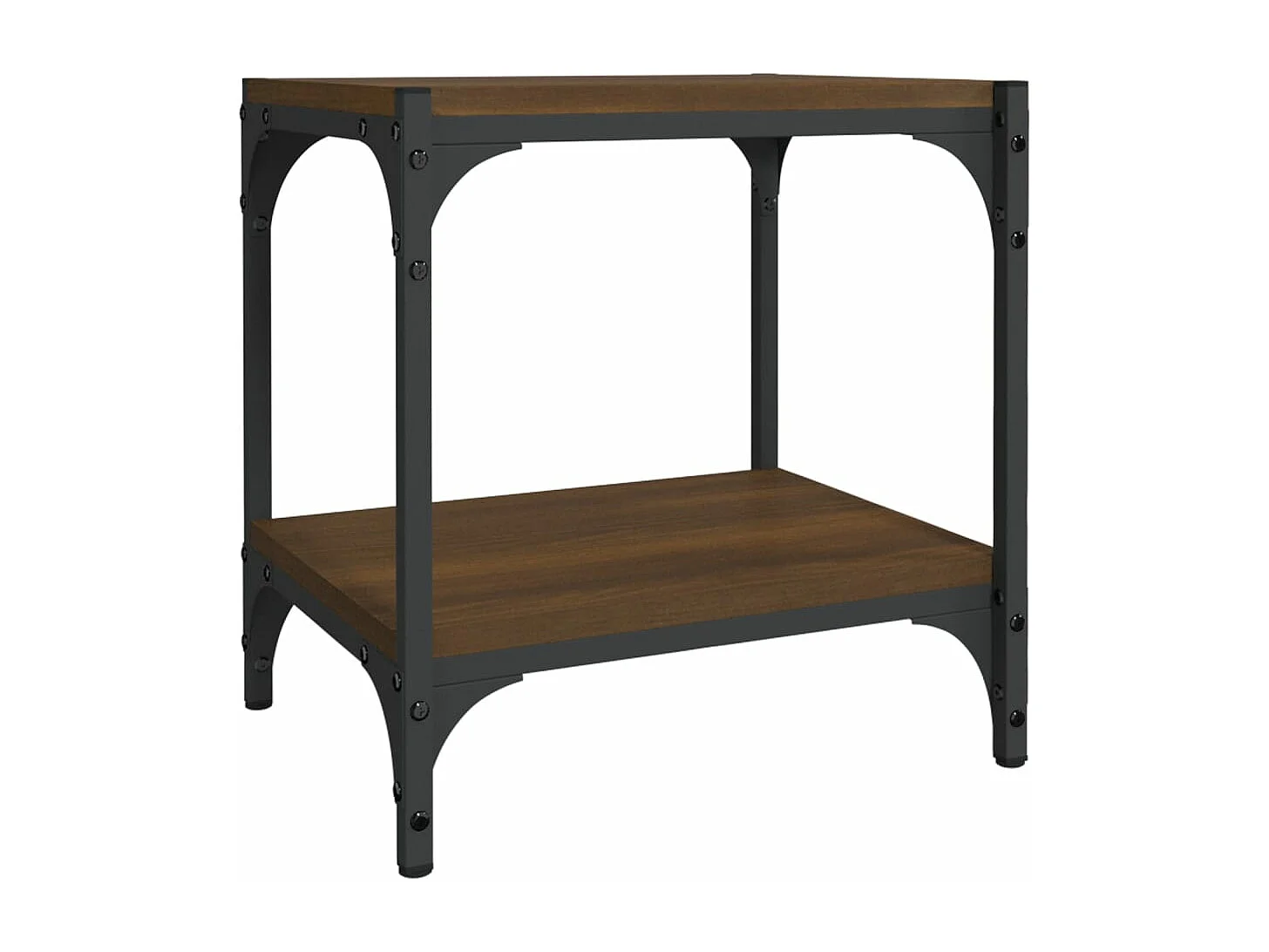 Meuble TV Chêne marron 40x33x41 cm Bois d'ingénierie et acier