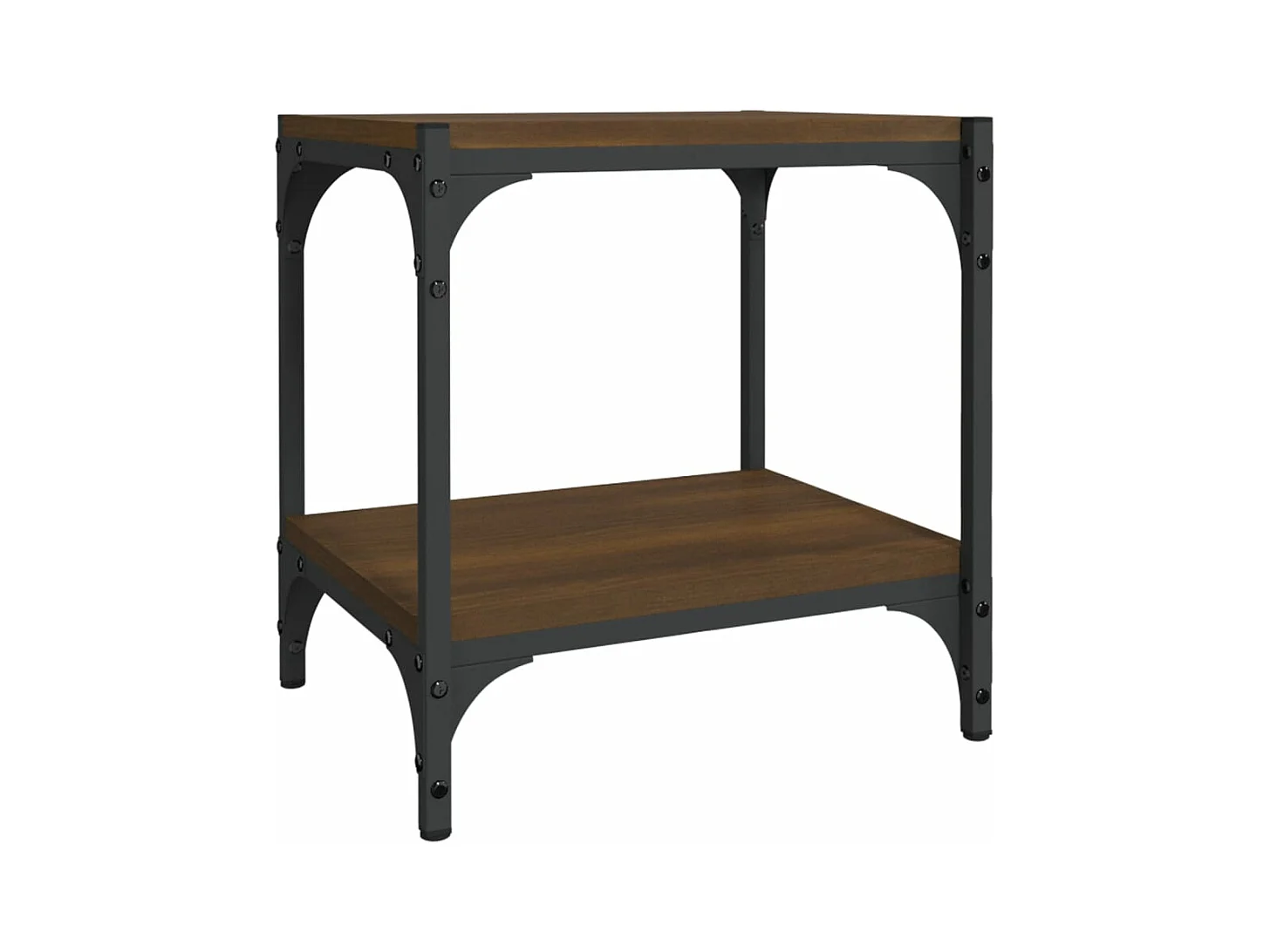 Meuble TV Chêne marron 40x33x41 cm Bois d'ingénierie et acier
