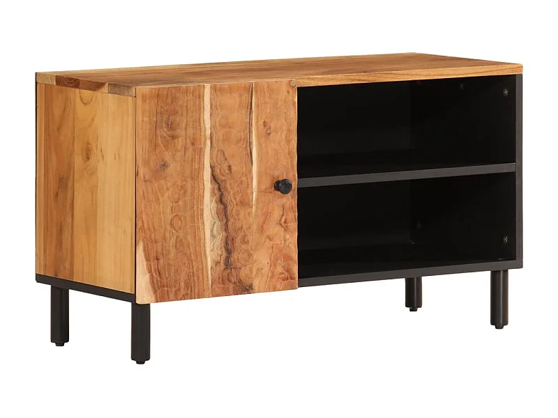 Meuble TV 80x33x46 cm bois d'acacia massif