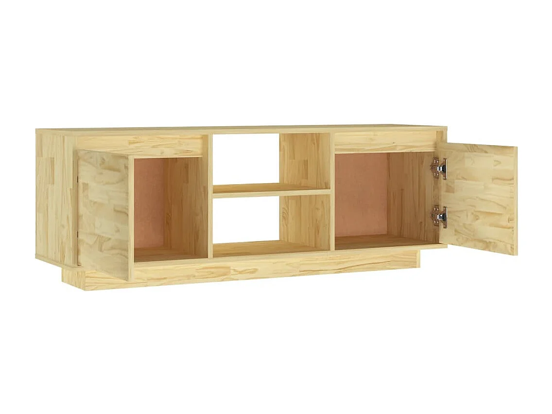 Mueble de TV madera maciza de pino 110x30x40 cm