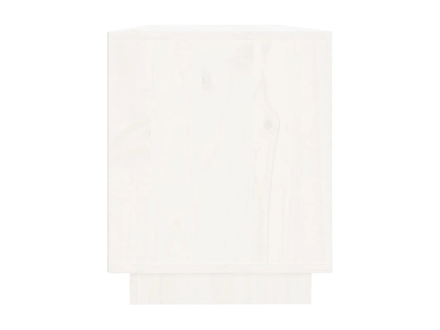 Meuble TV Blanc 110,5x35x44 cm Bois de pin massif