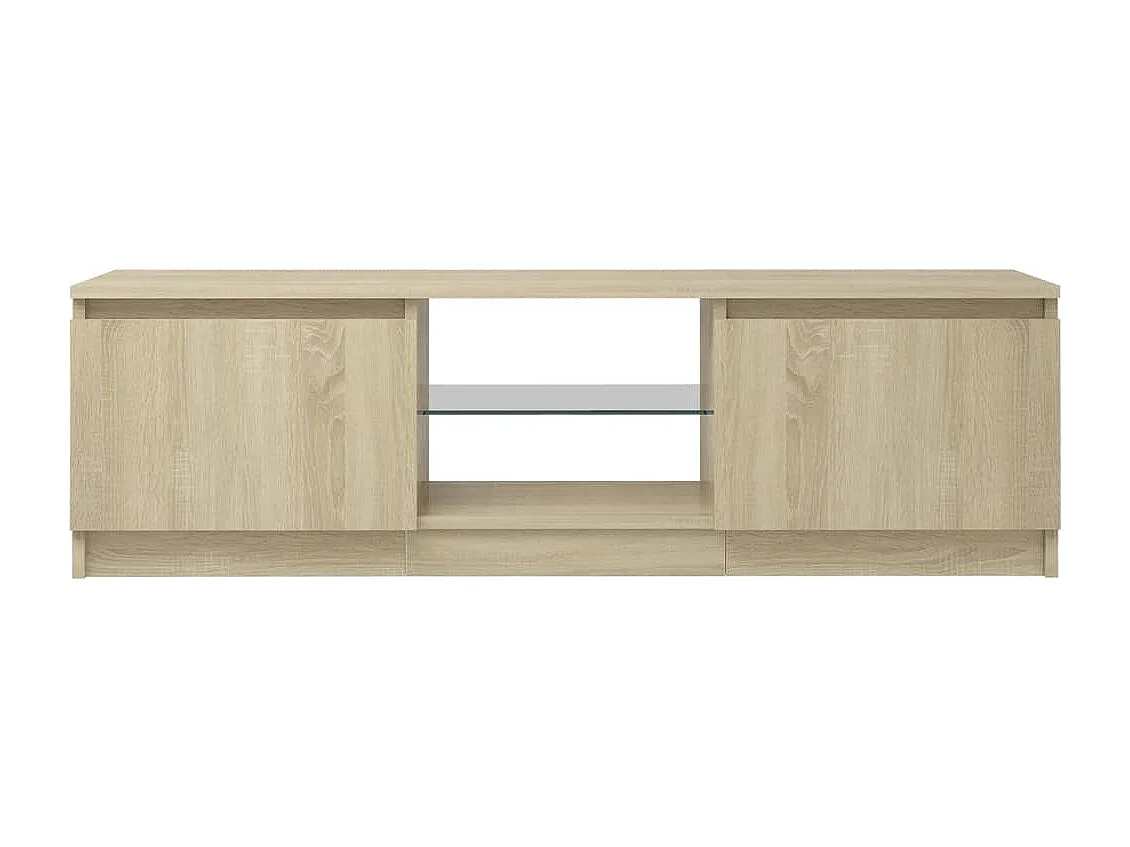 Meuble TV avec lumières LED chêne sonoma 120x30x35,5 cm