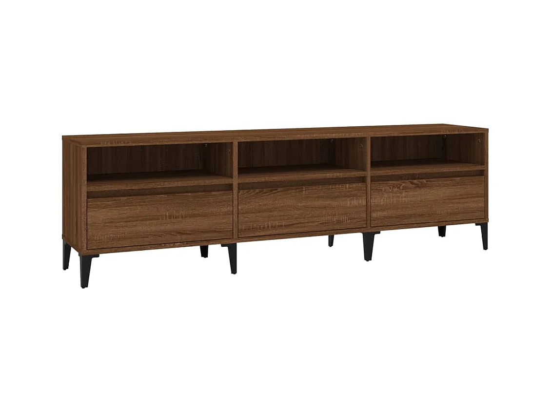 Meuble TV chêne marron 150x30x44,5 cm bois d'ingénierie
