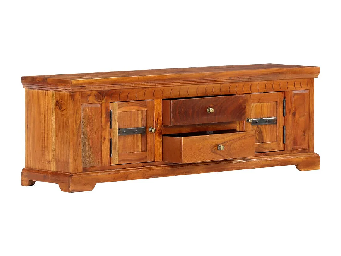 Meuble TV 119x30x40 cm Bois d'acacia massif