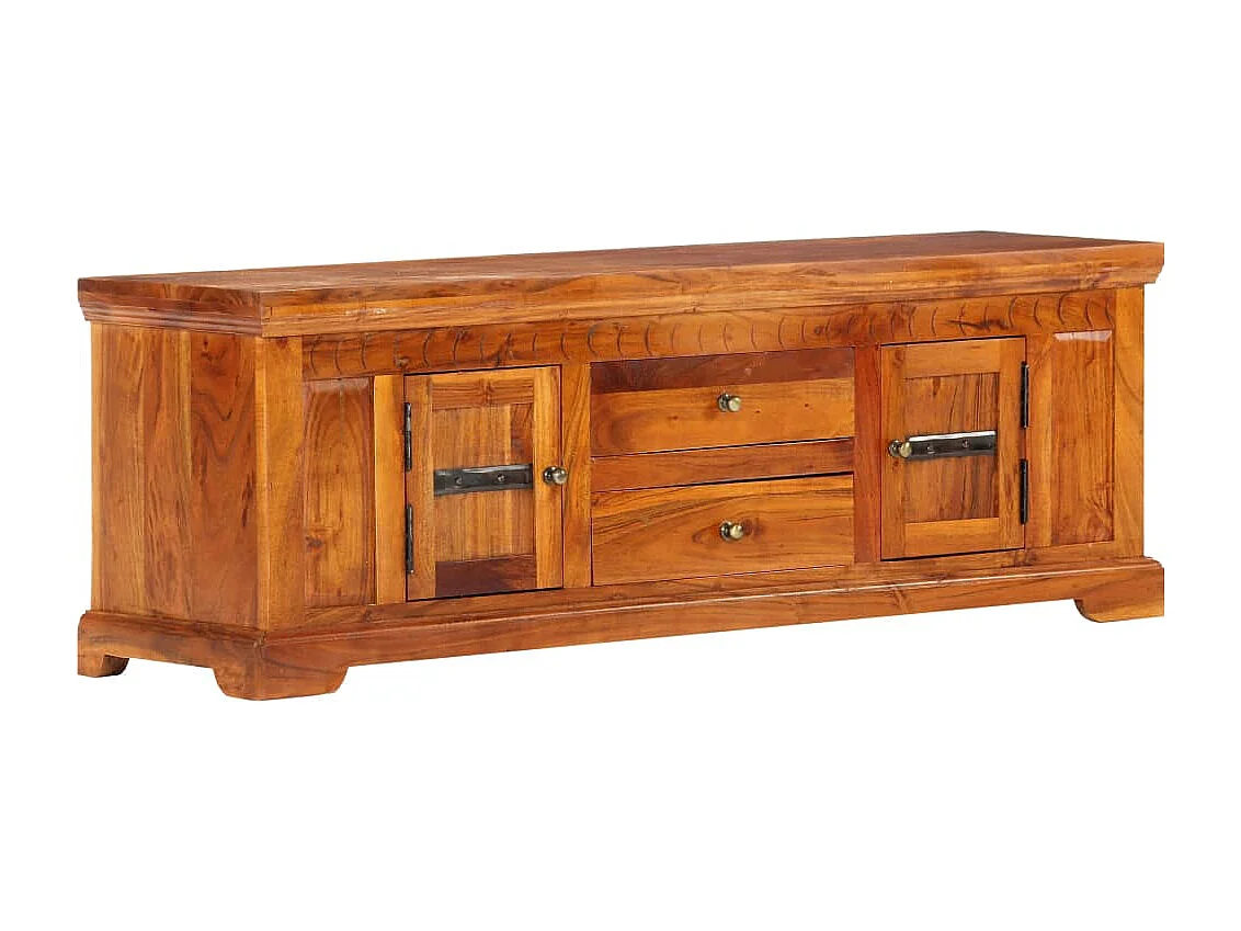 Meuble TV 119x30x40 cm Bois d'acacia massif