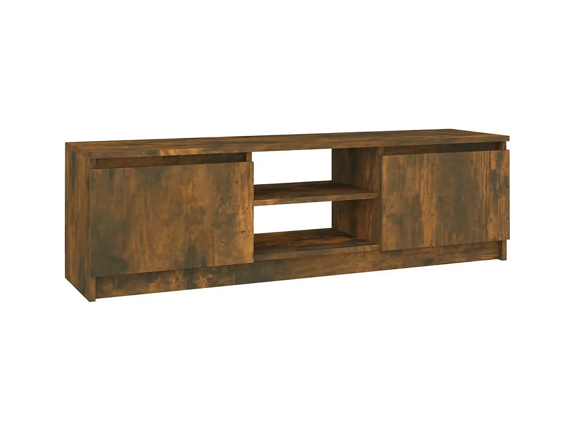 Meuble TV Chêne fumé 120x30x35,5 cm Bois d'ingénierie