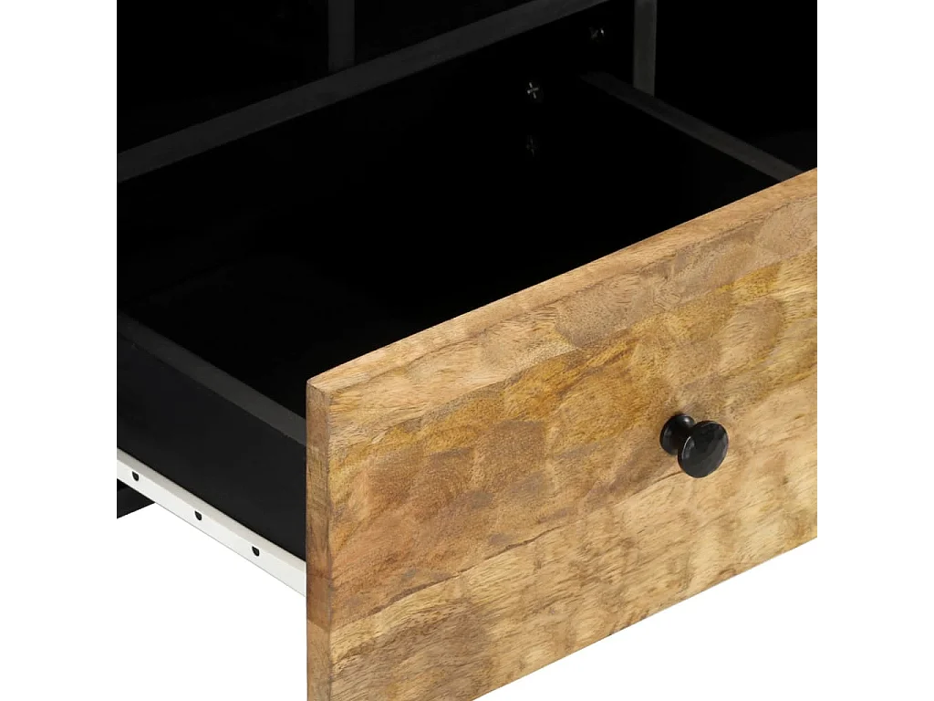 Meuble TV 100x33x46 cm bois massif de manguier