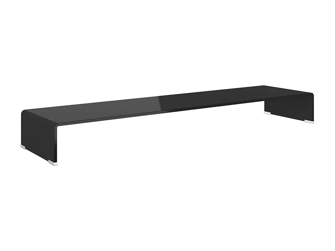 Meuble TV/ Support pour moniteur 120 x 30 x 13 cm Verre Noir