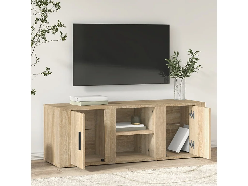 Móvel p/ TV 100x31,5x35 cm derivados de madeira carvalho sonoma