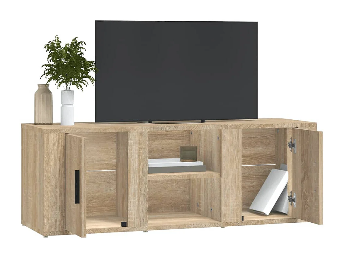 Móvel p/ TV 100x31,5x35 cm derivados de madeira carvalho sonoma