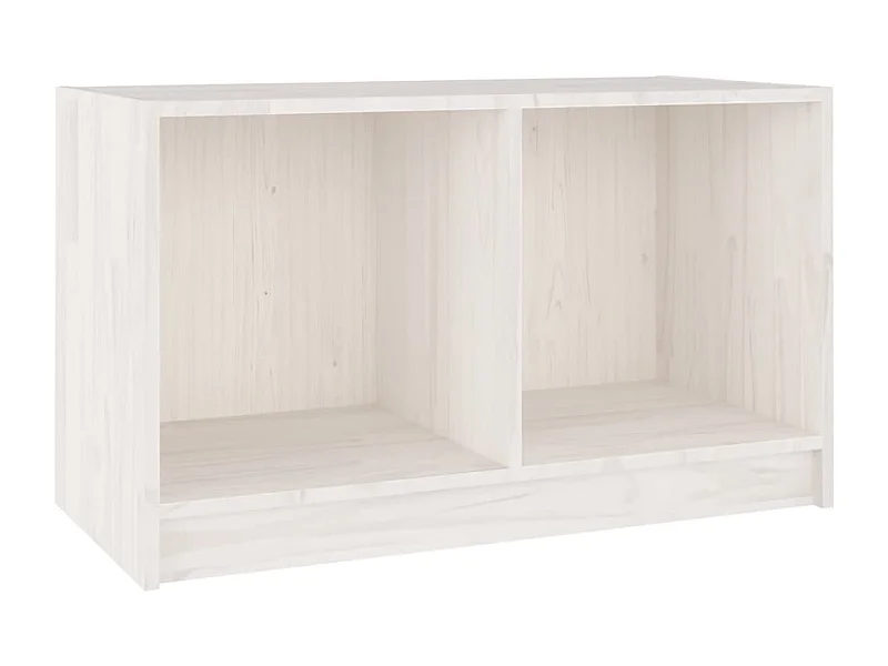 Meuble TV Blanc 70x33x42 cm Bois de pin massif