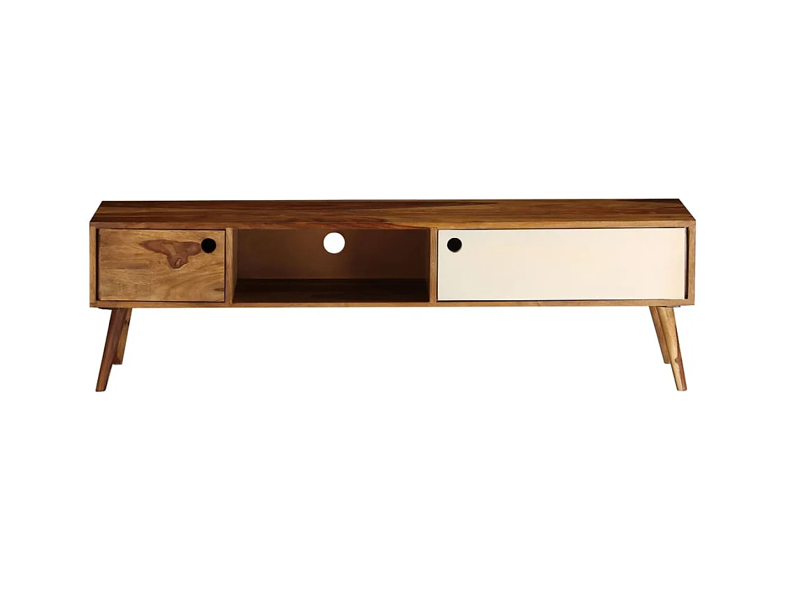 Meuble TV 140 x 30 x 40 cm Bois solide