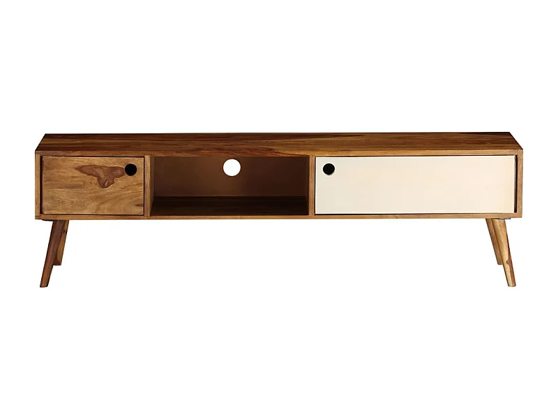 Meuble TV 140 x 30 x 40 cm Bois solide