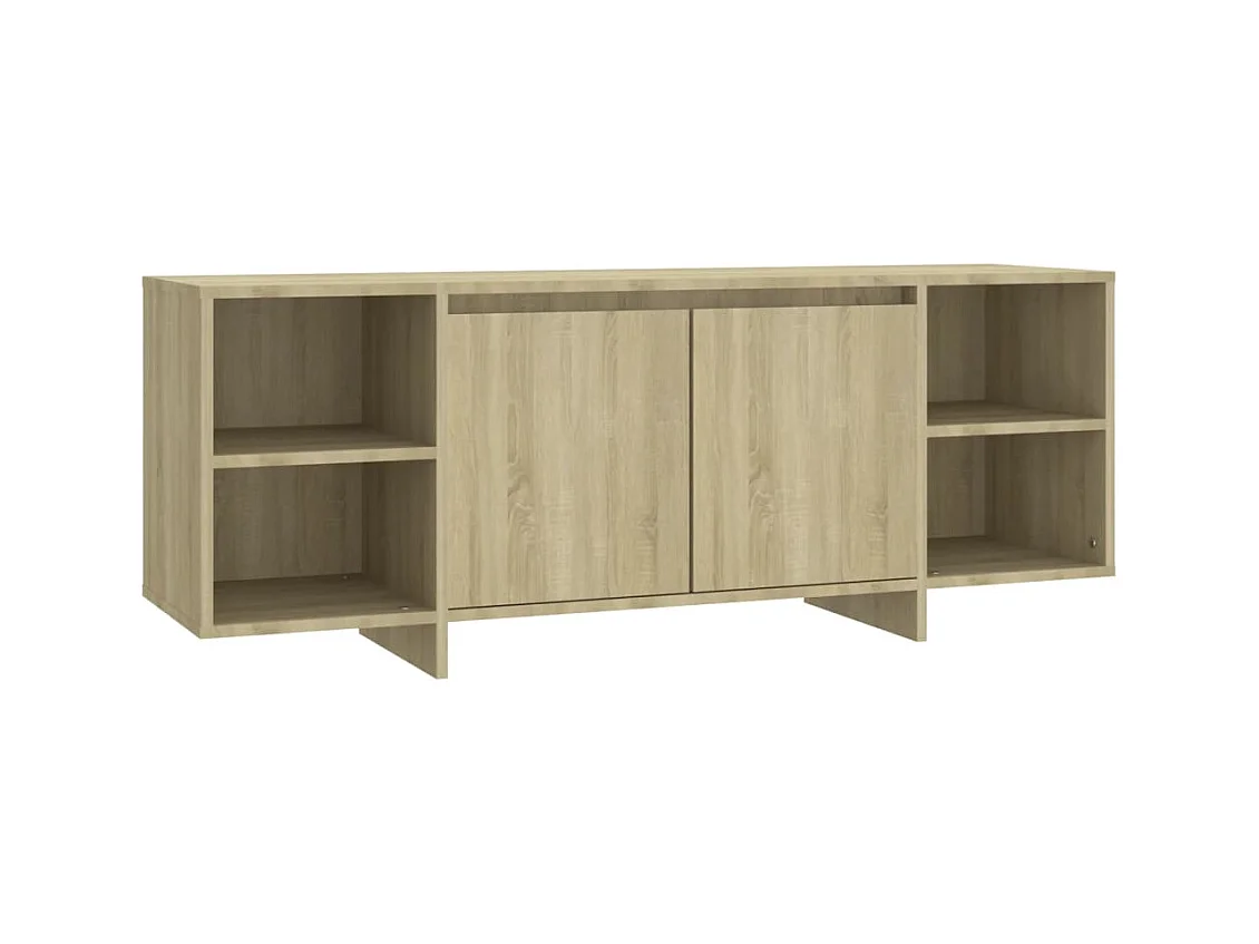 Meuble TV chêne sonoma 130x35x50 cm bois d'ingénierie