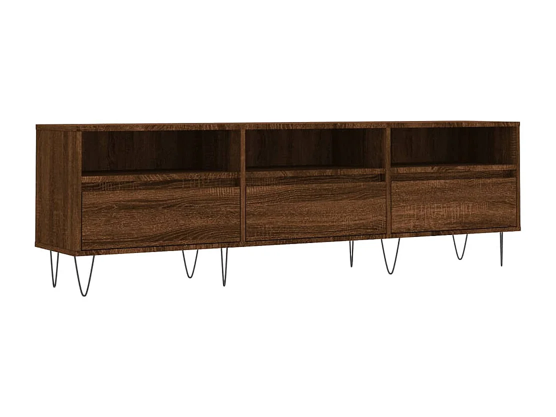 Meuble TV chêne marron 150x30x44,5 cm bois d'ingénierie