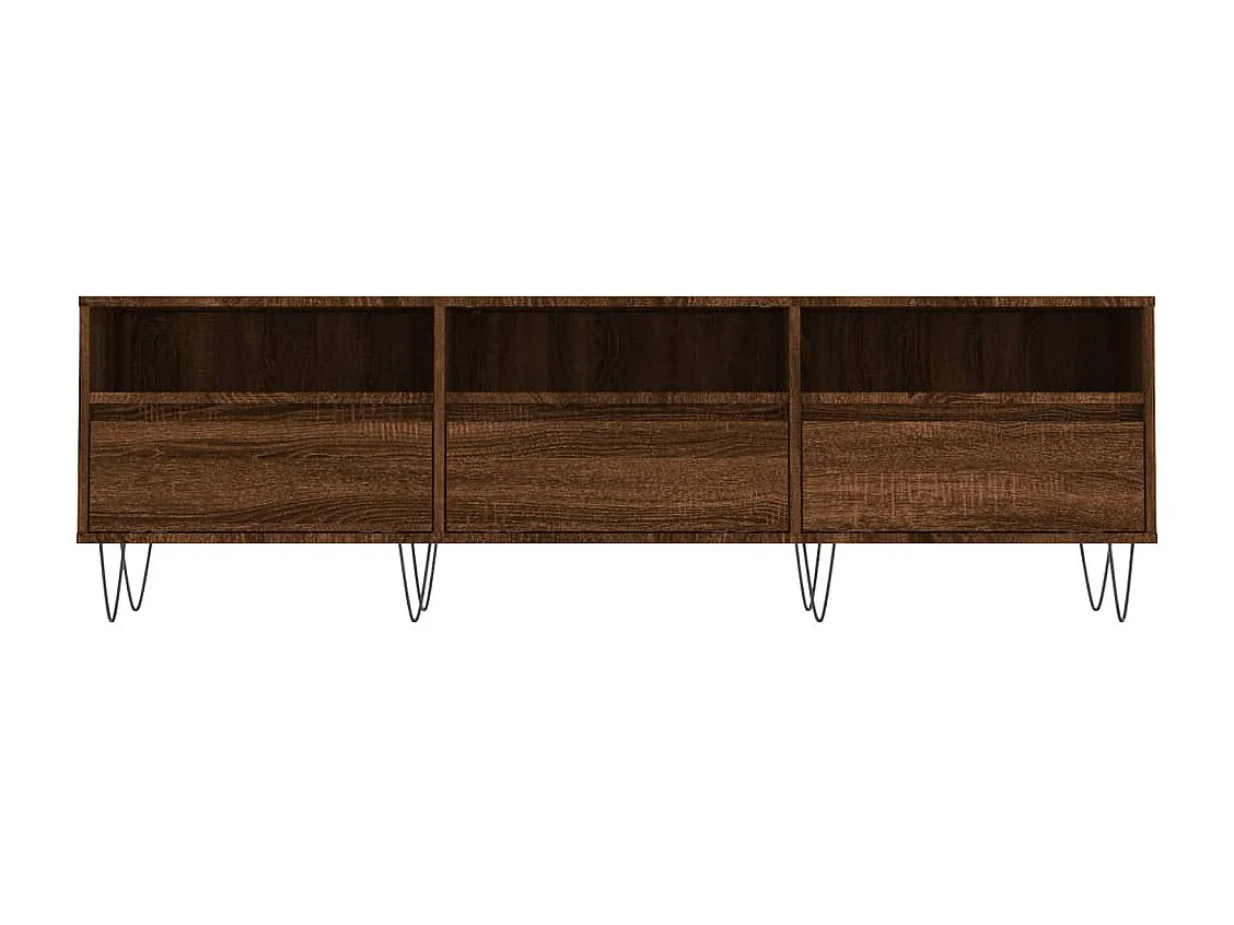 Meuble TV chêne marron 150x30x44,5 cm bois d'ingénierie