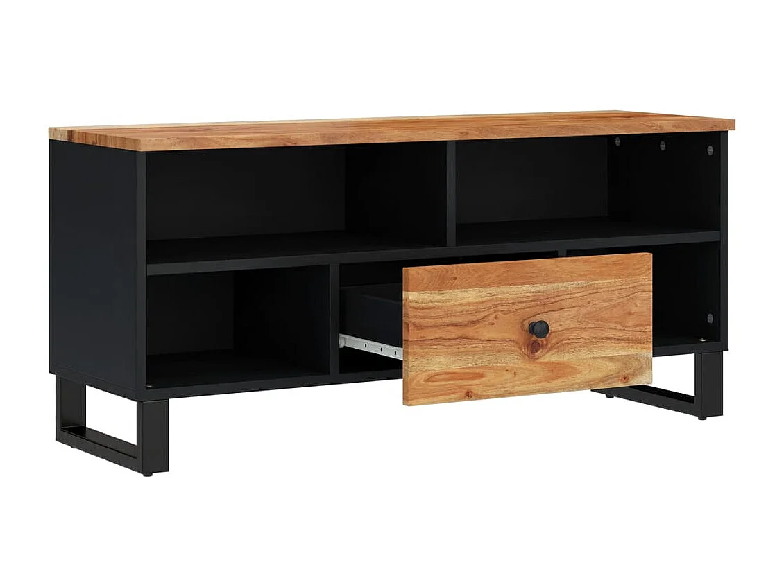 Móvel de TV 100x33x46 cm acácia maciça/derivados madeira