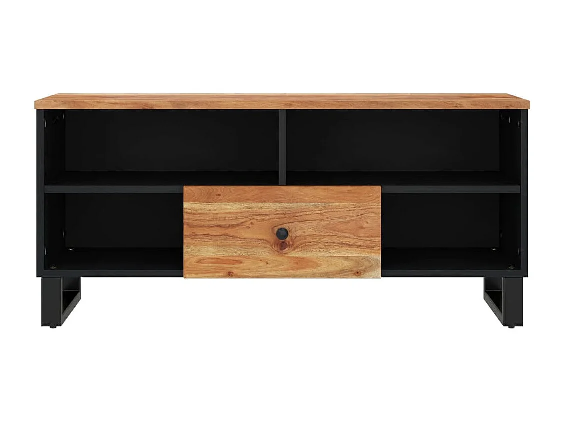 Móvel de TV 100x33x46 cm acácia maciça/derivados madeira