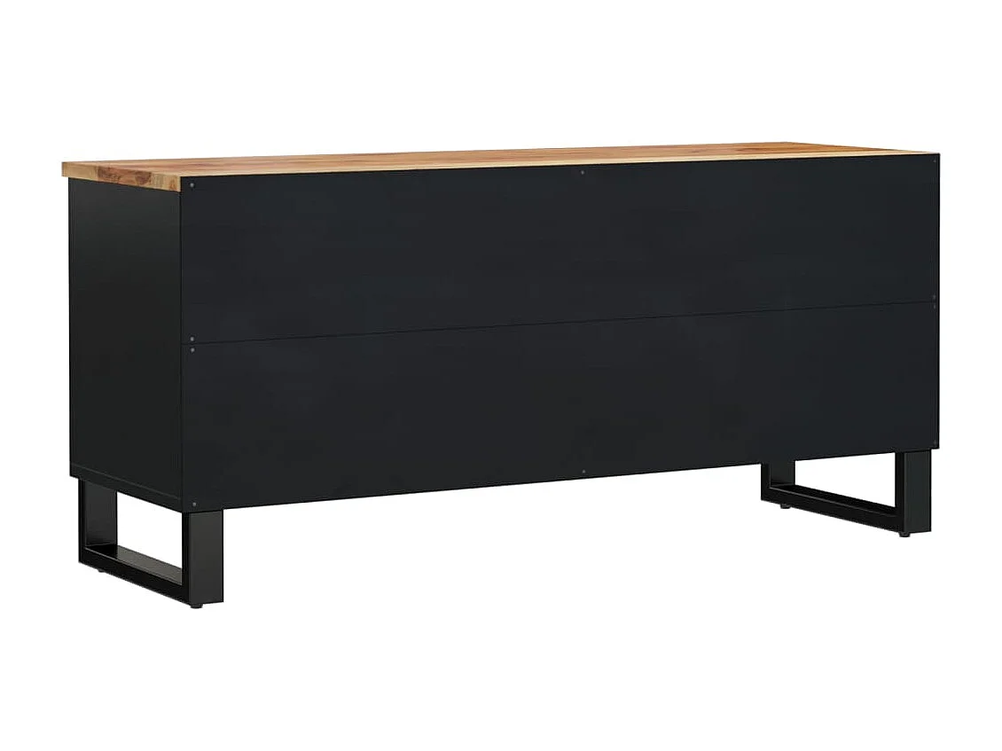 Meuble TV 100x33x46 cm bois d'acacia solide et d'ingénierie