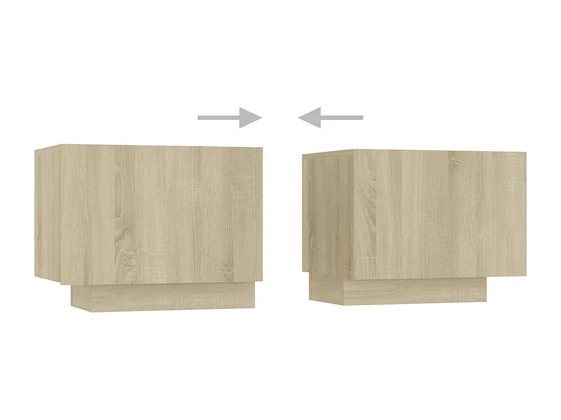 Tv-meubel met LED-verlichting 300x35x40 cm sonoma eikenkleurig