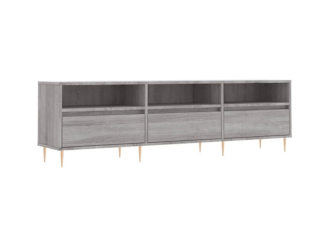 Meuble TV sonoma gris 150x30x44,5 cm bois d'ingénierie