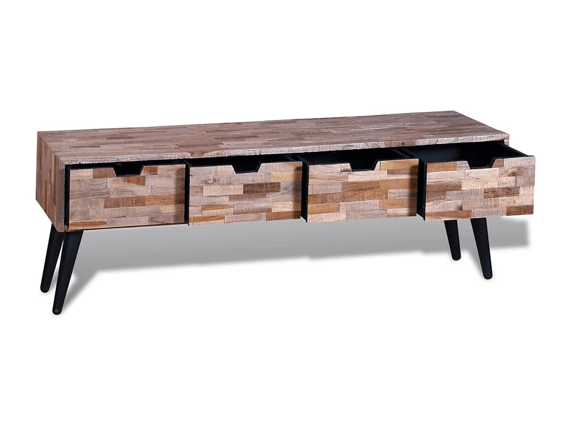 Tv-meubel met vier lades gerecycled teak