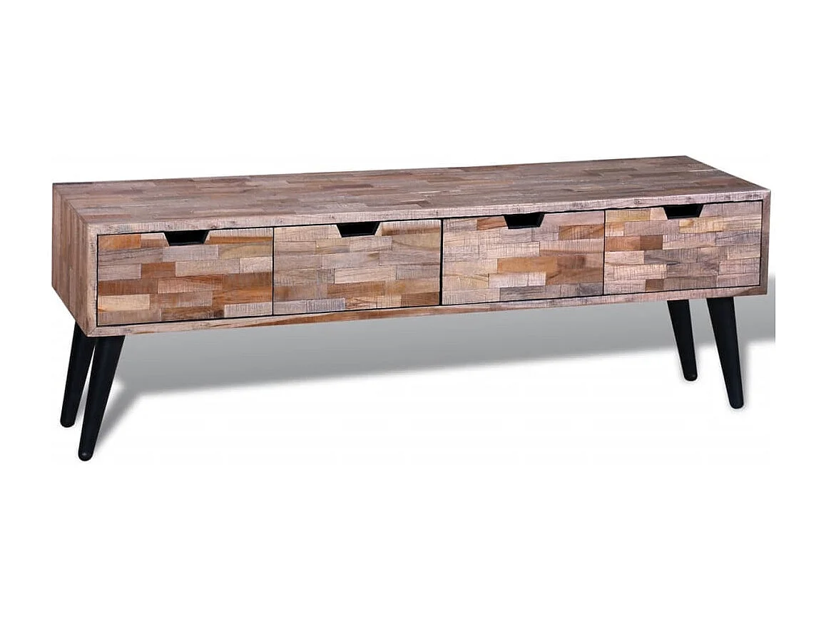 Tv-meubel met vier lades gerecycled teak