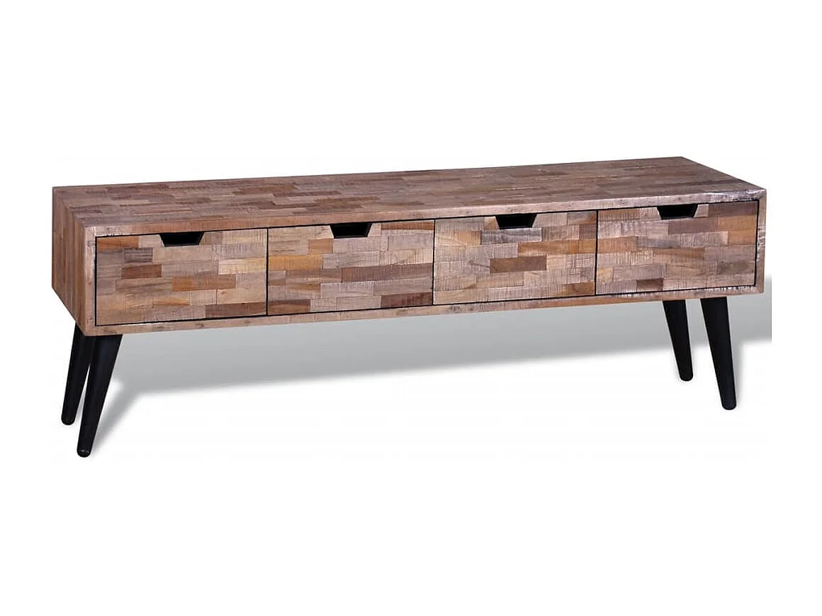 Tv-meubel met vier lades gerecycled teak