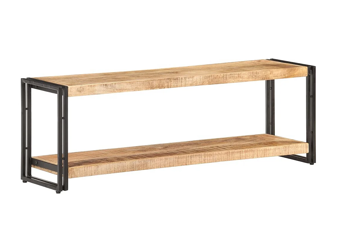 Mueble para TV de madera maciza de mango rugosa 120x30x40 cm