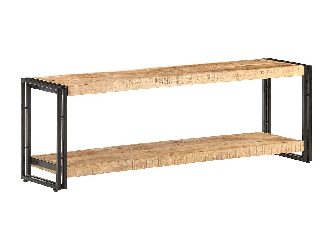 Mueble para TV de madera maciza de mango rugosa 120x30x40 cm