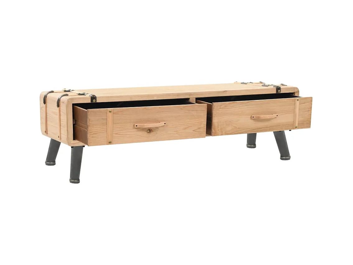 Meuble TV 110x33x35 cm Bois de sapin massif